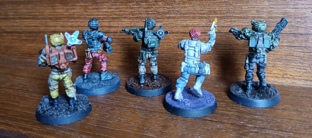 Five GCPS Troopers in various paintjobs, back